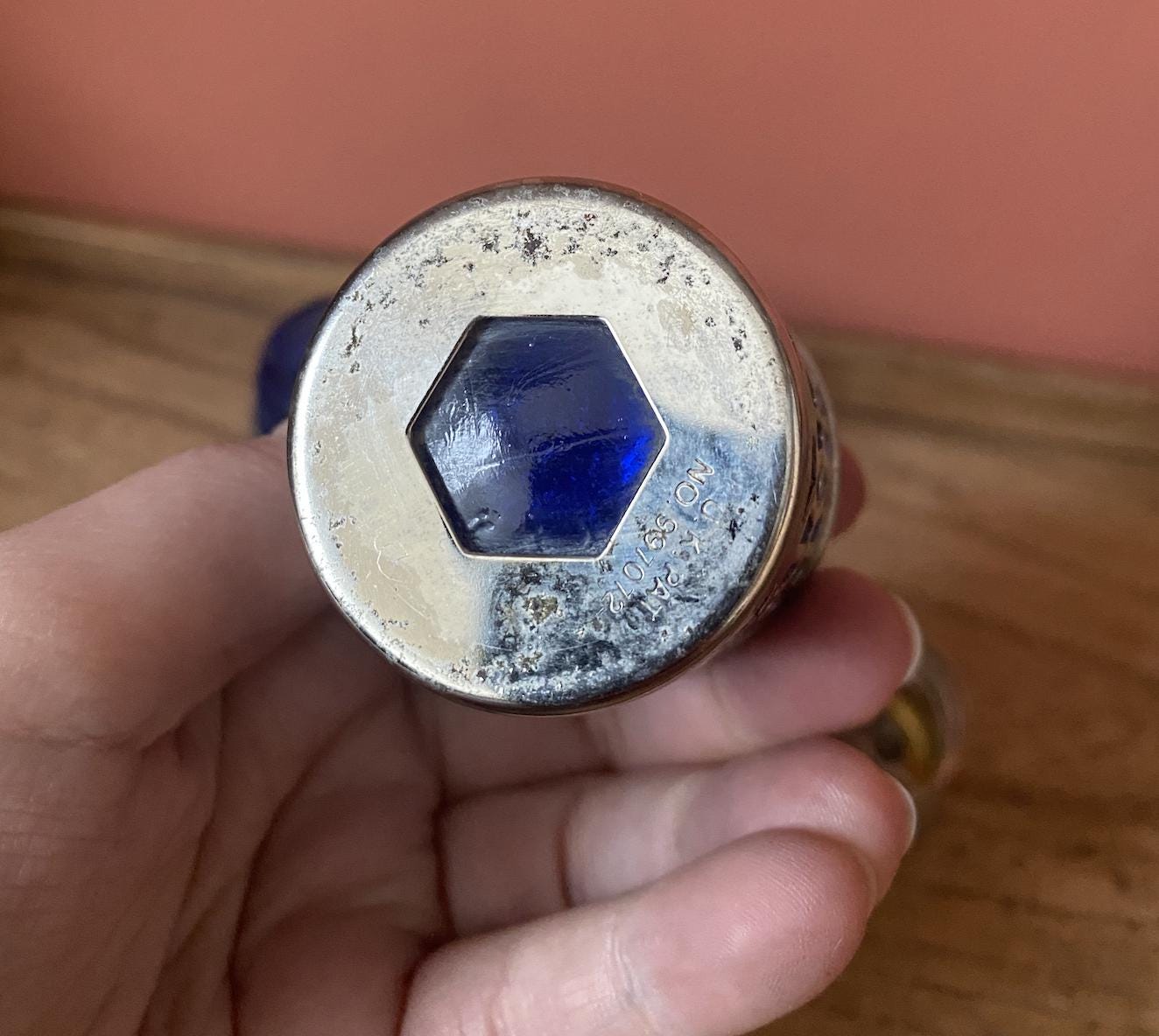 Godinger Cobalt Glass & Silver Salt Pepper Shakers