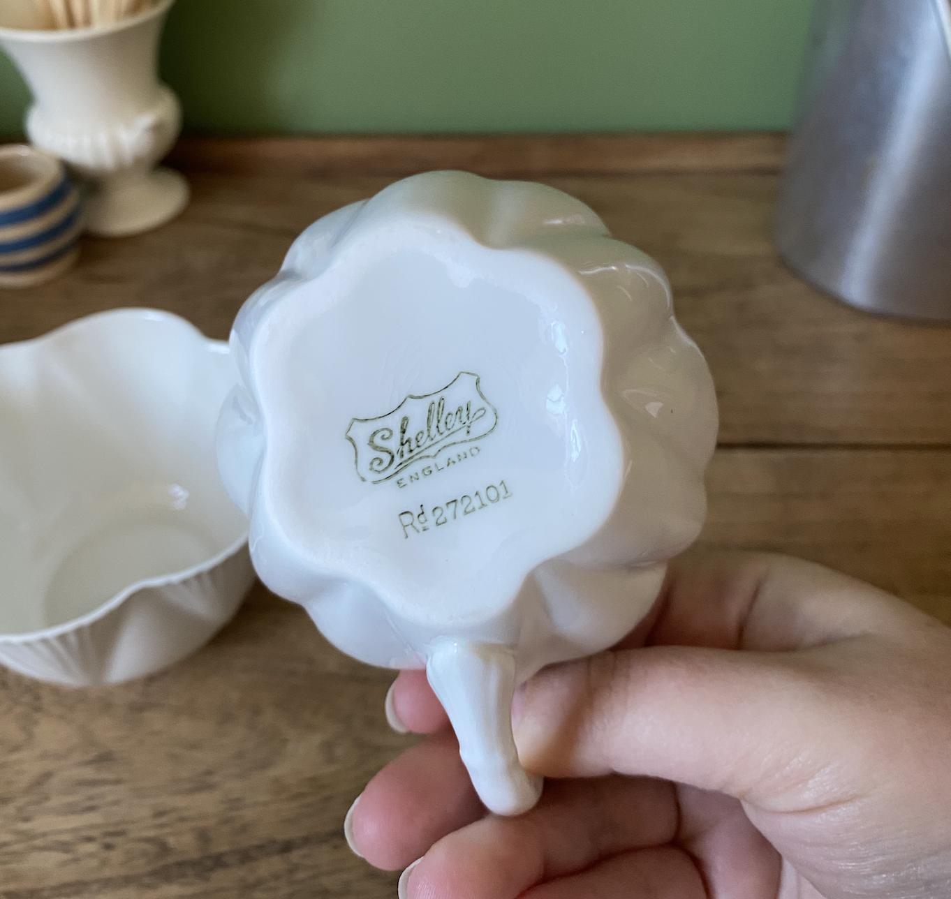 Shelly's Dainty Bone China Creamer and Sugar Bowl