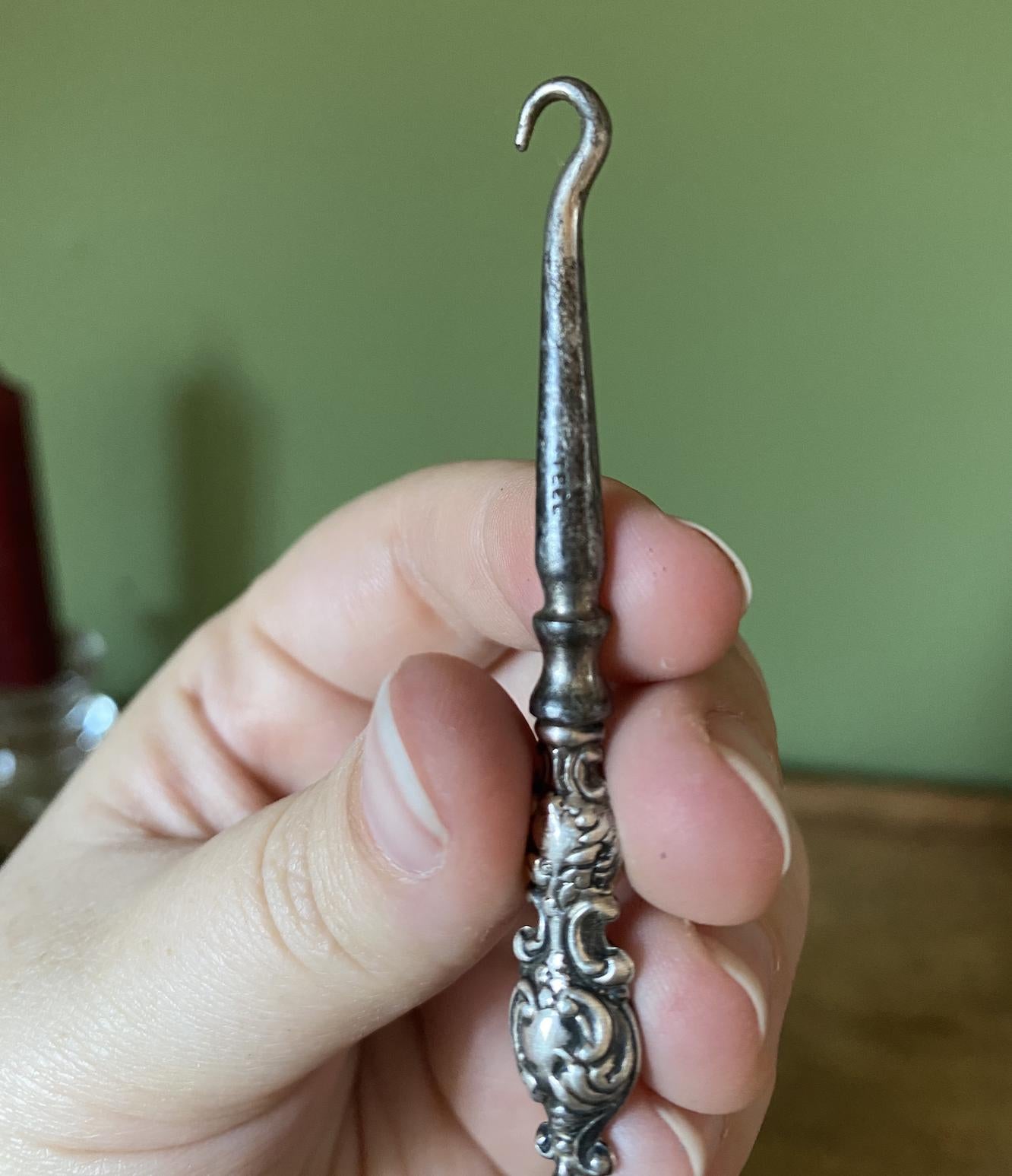 Lace | Button | Boot Hooks - Silver Plate & Steel