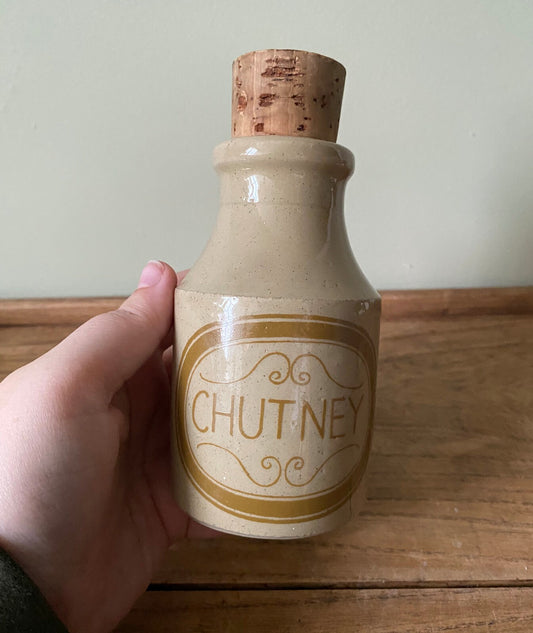 Stoneware Chutney Bottle with cork