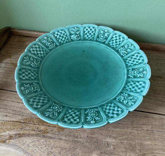 Royal Cauldon Teal Green Low Cake Stand