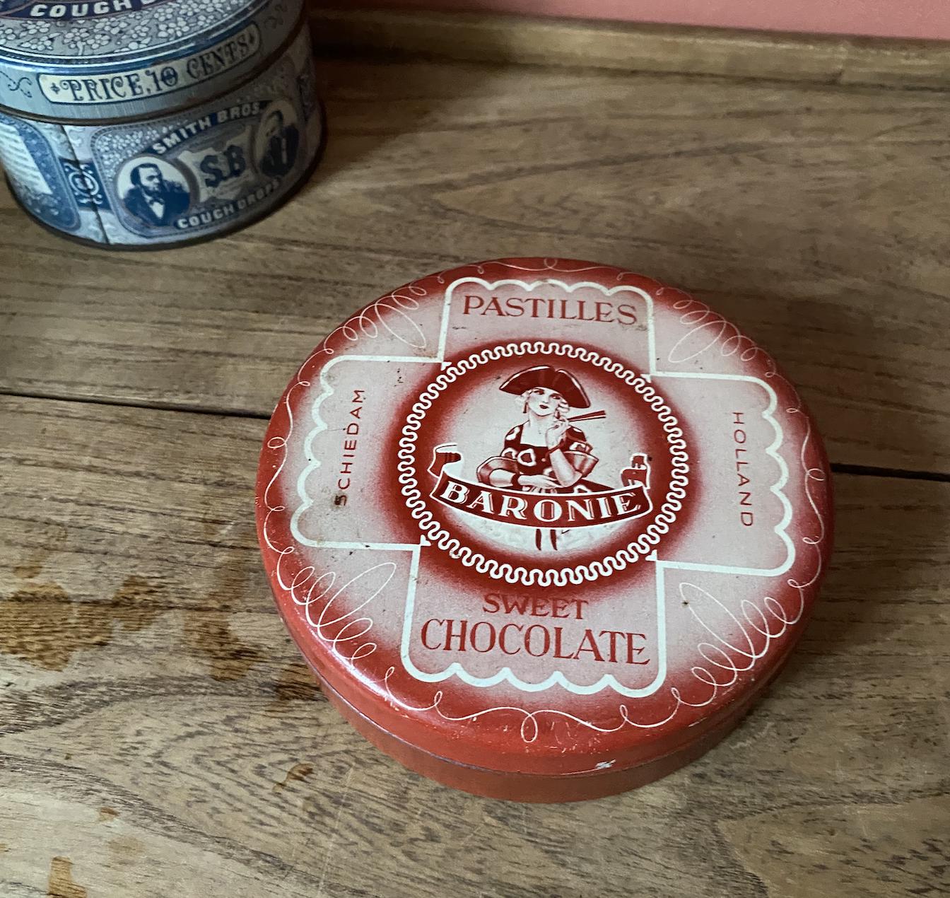 Smith Brothers Round Cough Drops Tin & Baronie Sweet Pastilles | Collectible Tin