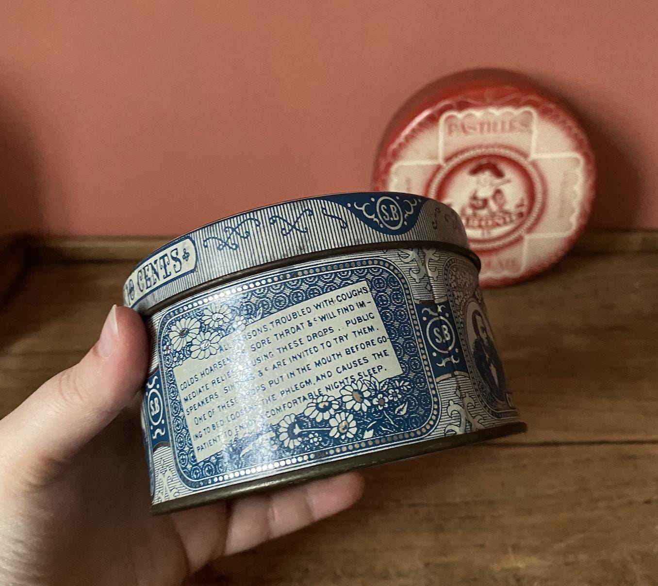 Smith Brothers Round Cough Drops Tin & Baronie Sweet Pastilles | Collectible Tin