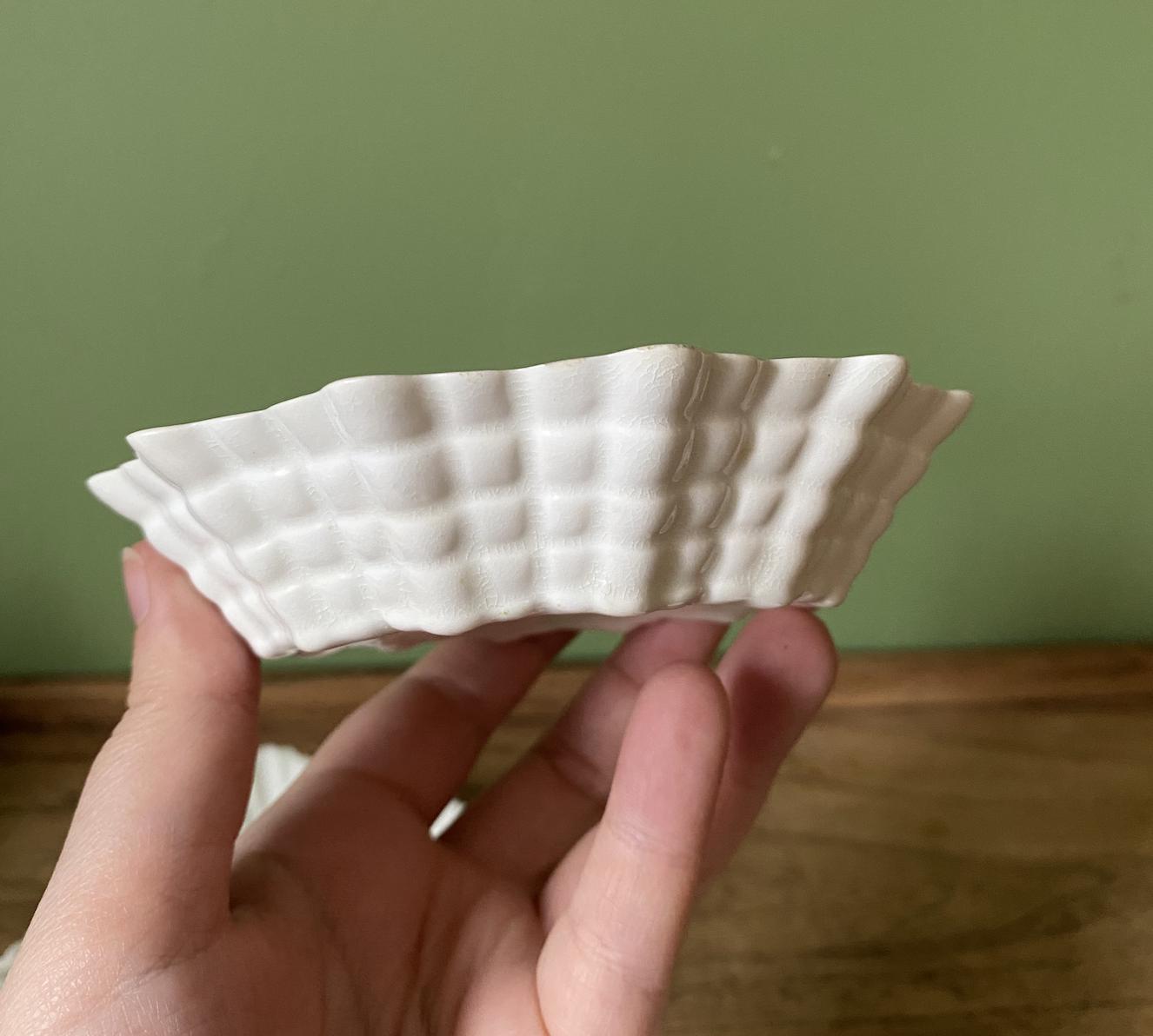 Delphine & Shelly White Bone China Scalloped Trinket Dishes