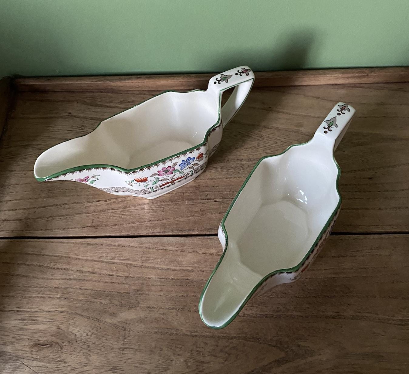 Spode Copeland Chinese Rose Gravy Boats