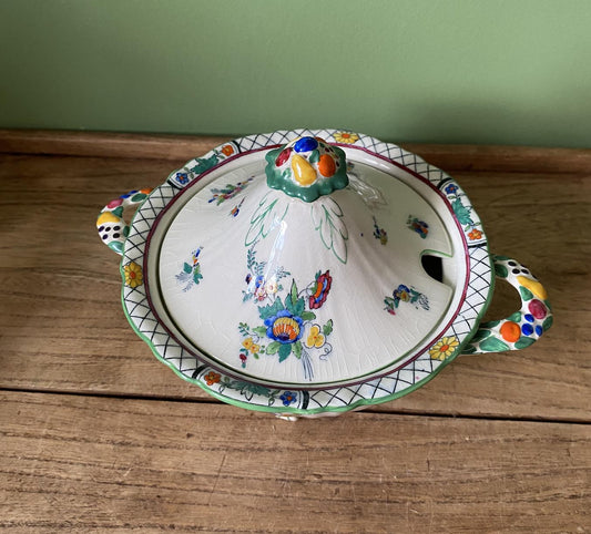 Masons Strathmore Green Lidded Tureen