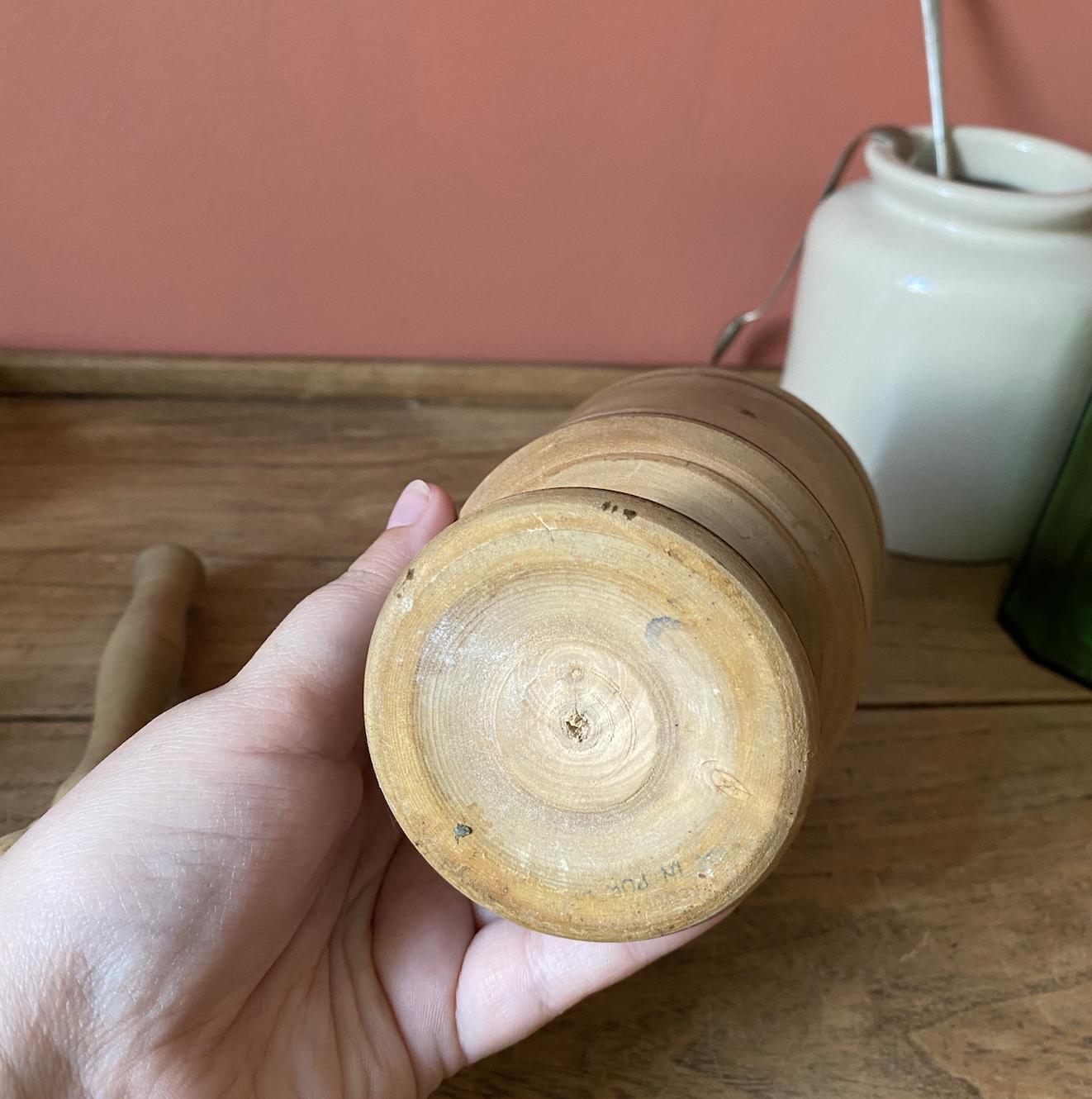 Small Light Wood Mortar & Pestle