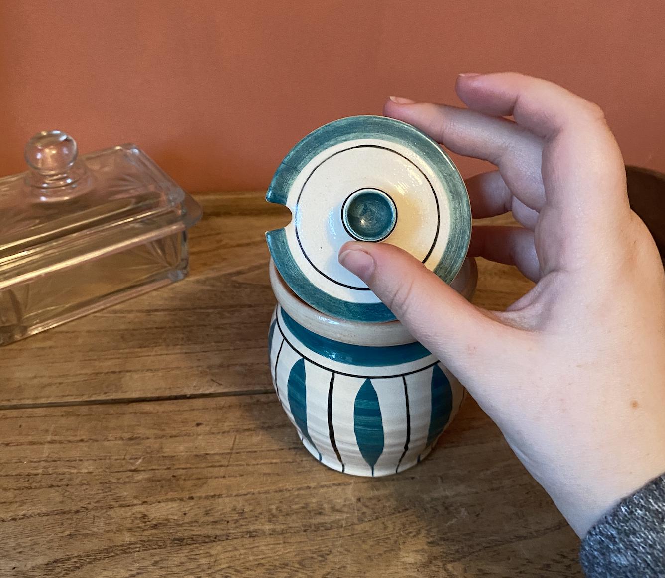 Maund Pottery Sugar Pot | Condiment Jar