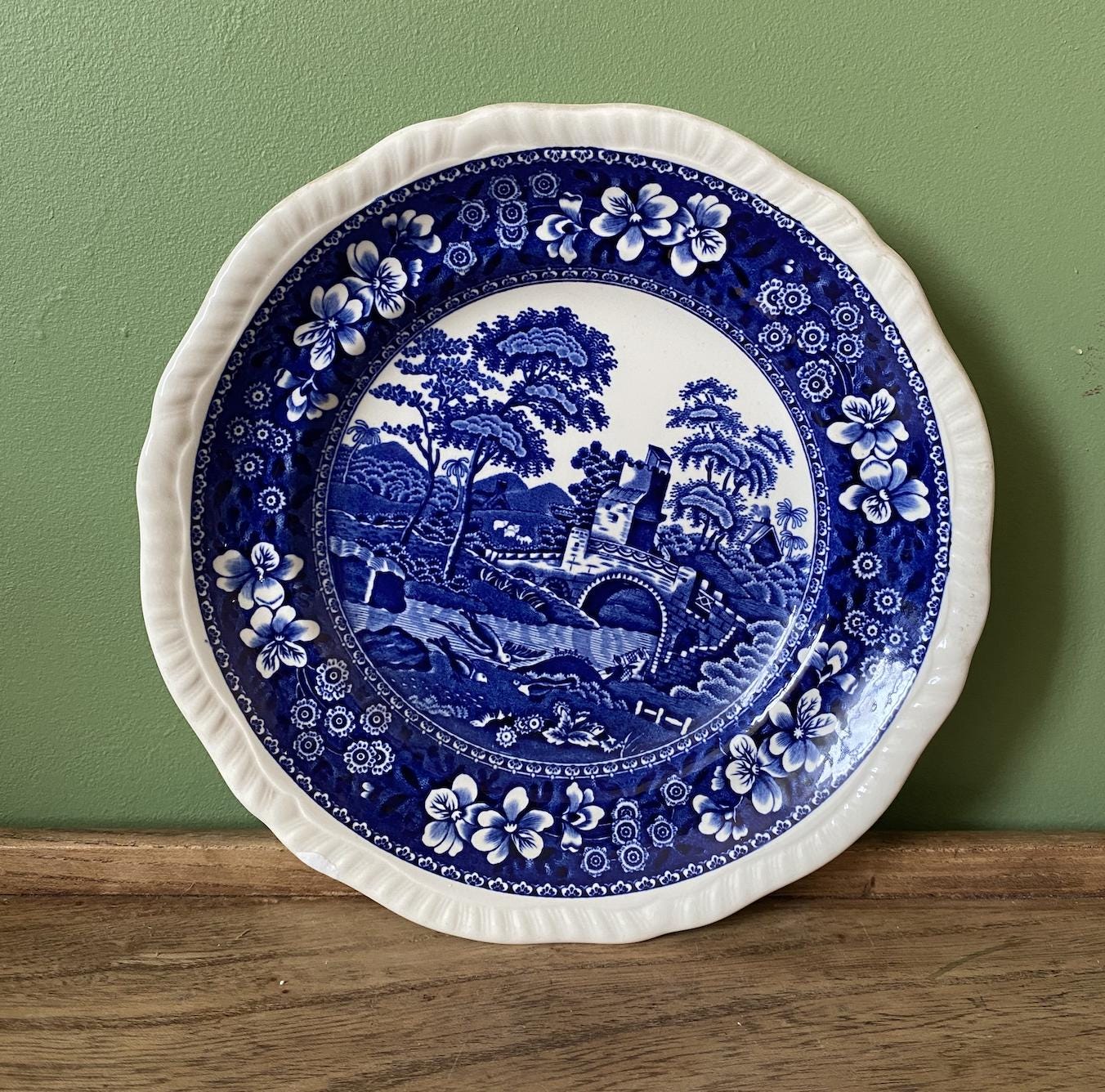 Spode Blue Tower Transfer Ware Side Plate