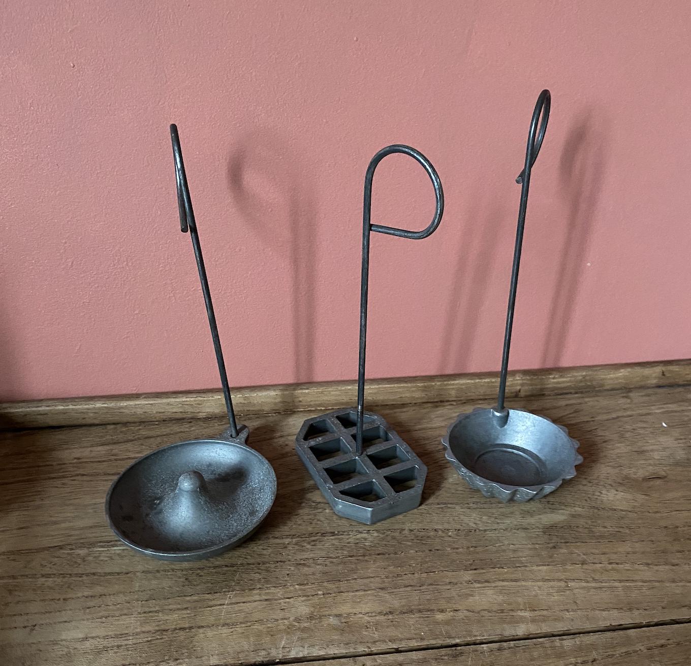 Set of Vintage Metal Baking Implements Inc Doughnuts & Waffles - Pat No 29747