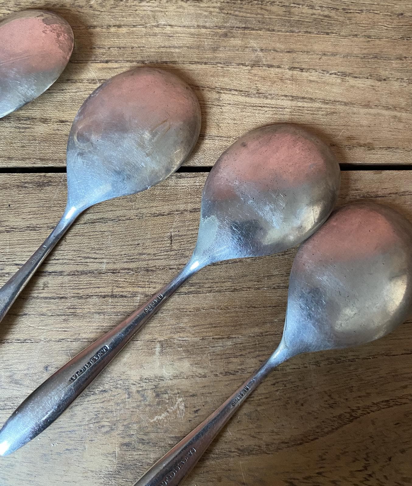 Set of 6 Silver Short Soup Spoons