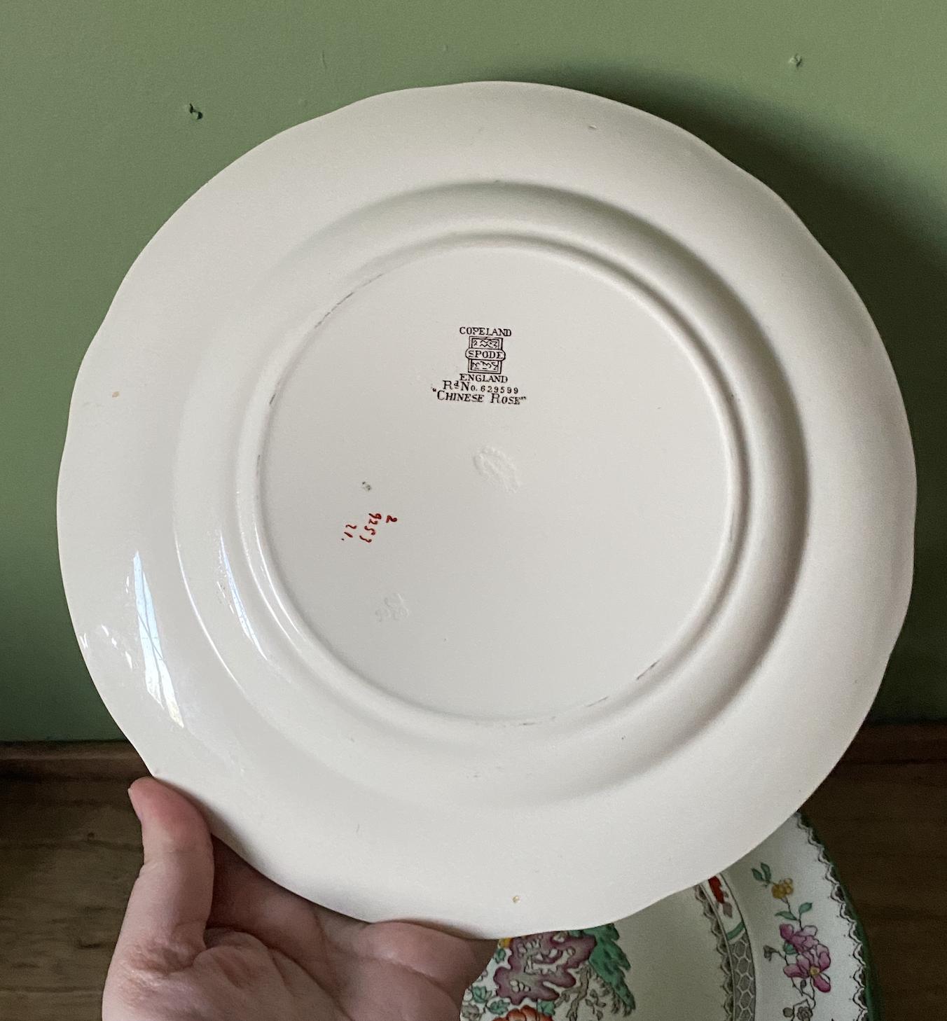 Ten Spode Copeland Chinese Rose 23cm Plates