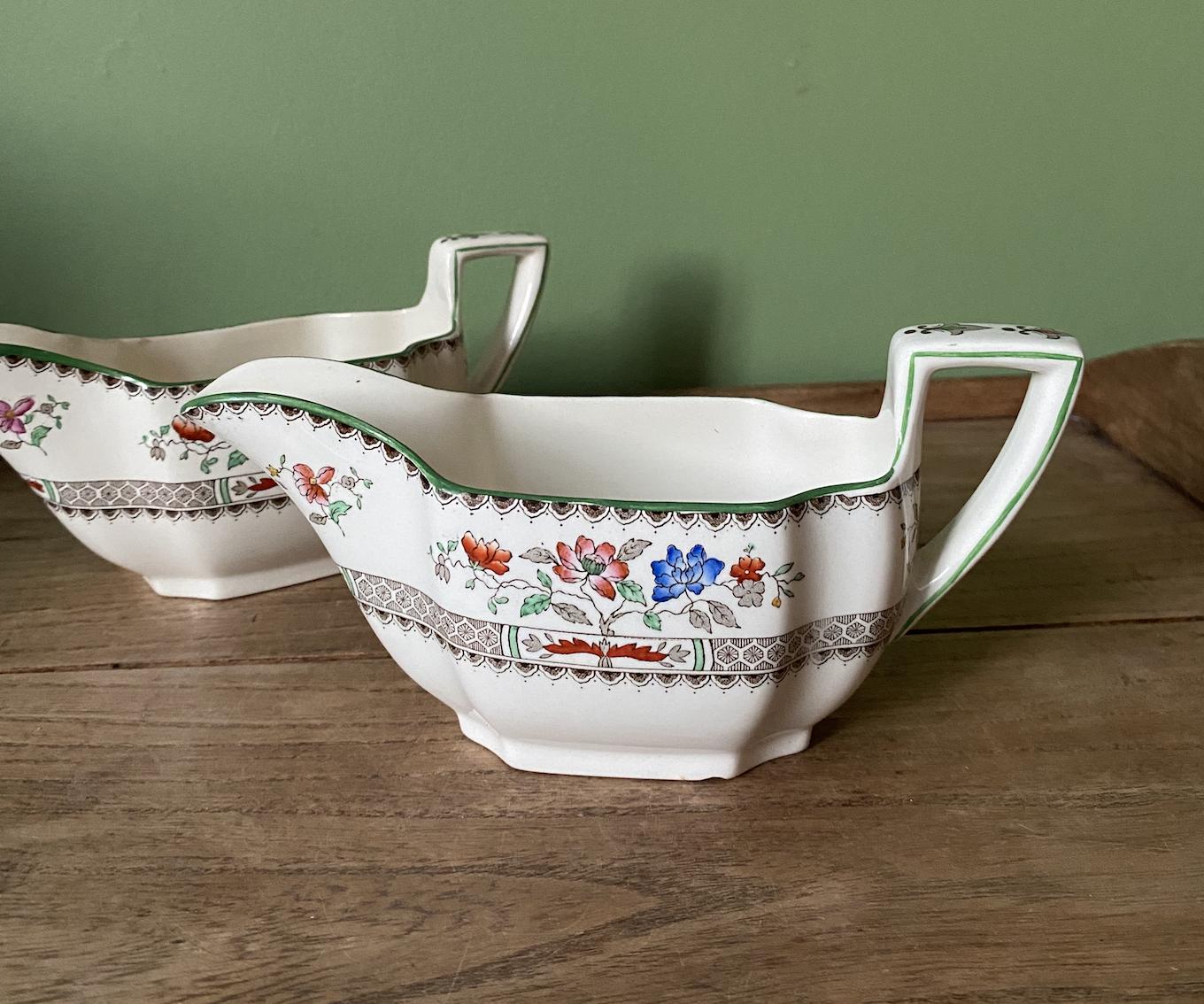 Spode Copeland Chinese Rose Gravy Boats