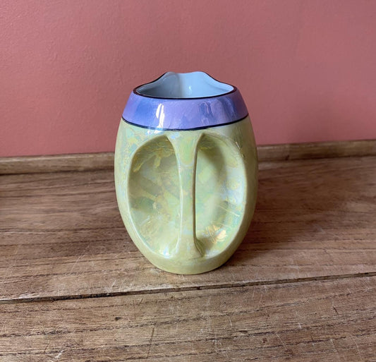 Yellow & Lilac Lustre Japanese Jug