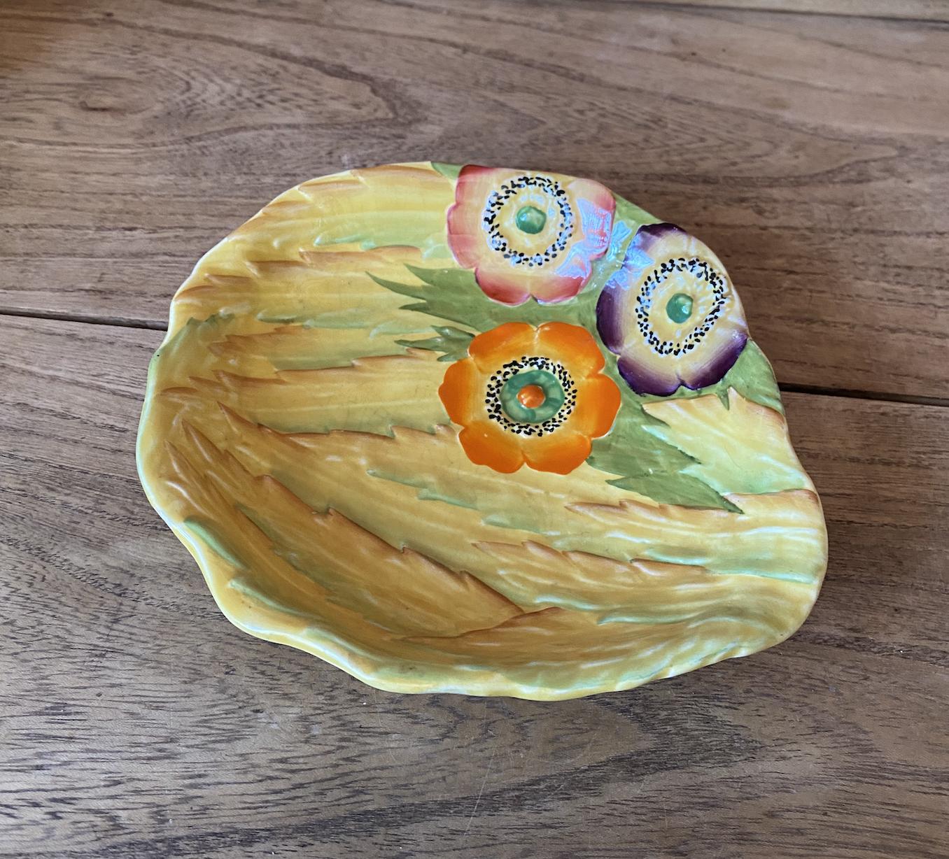 Vintage Carlton Ware 'Anemone' Pattern Small Dish