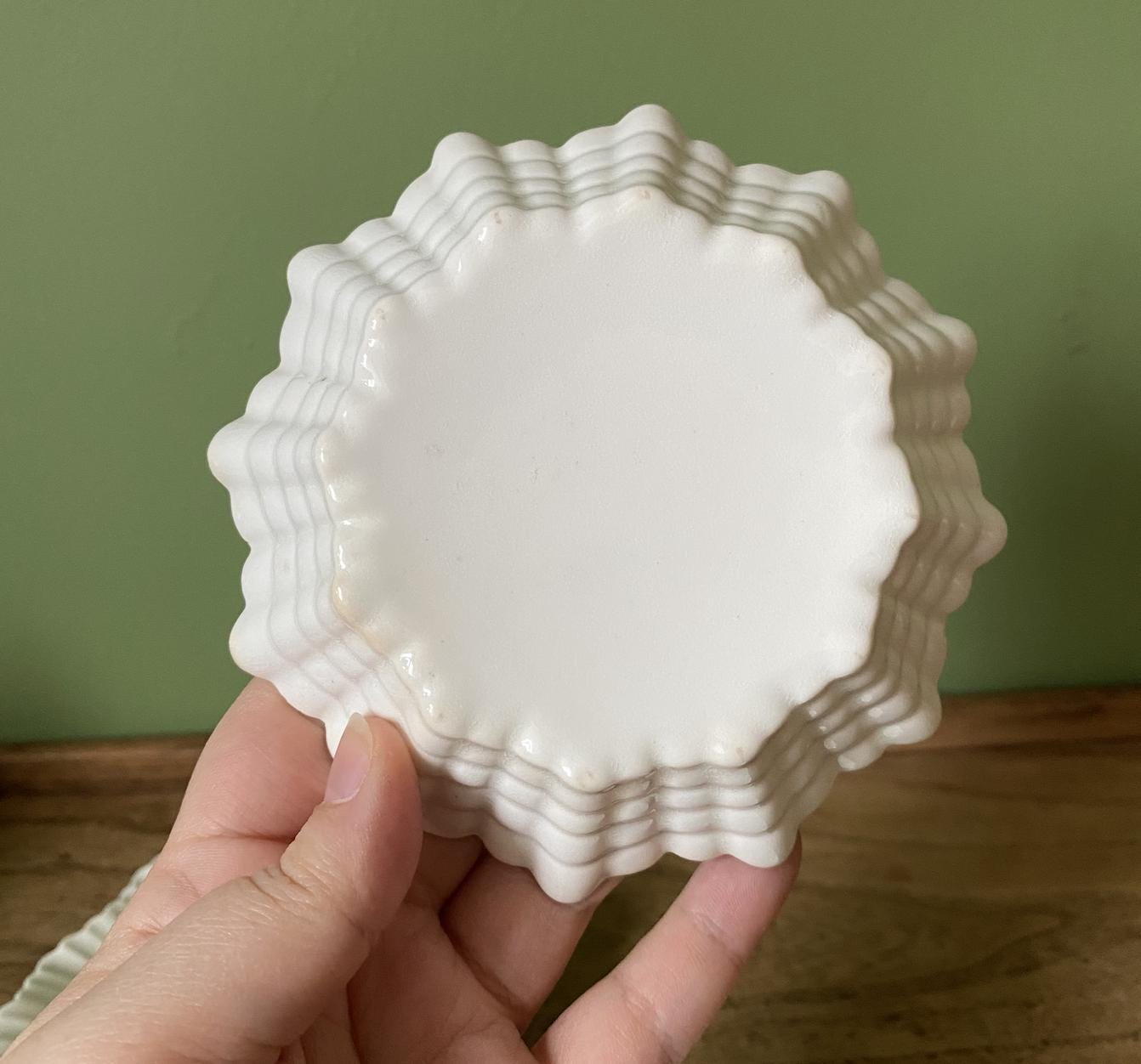 Delphine & Shelly White Bone China Scalloped Trinket Dishes