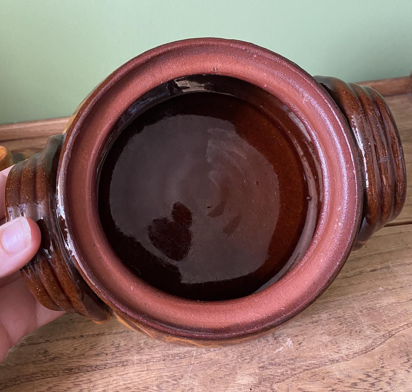 Handmade Clay Serving Pot with Lid and Handles