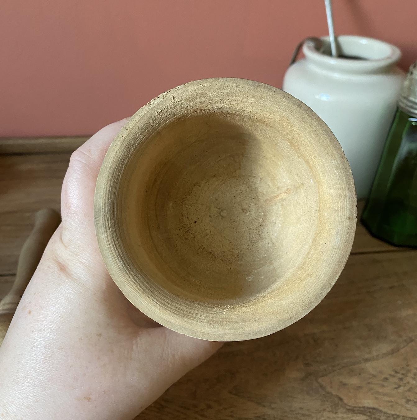 Small Light Wood Mortar & Pestle