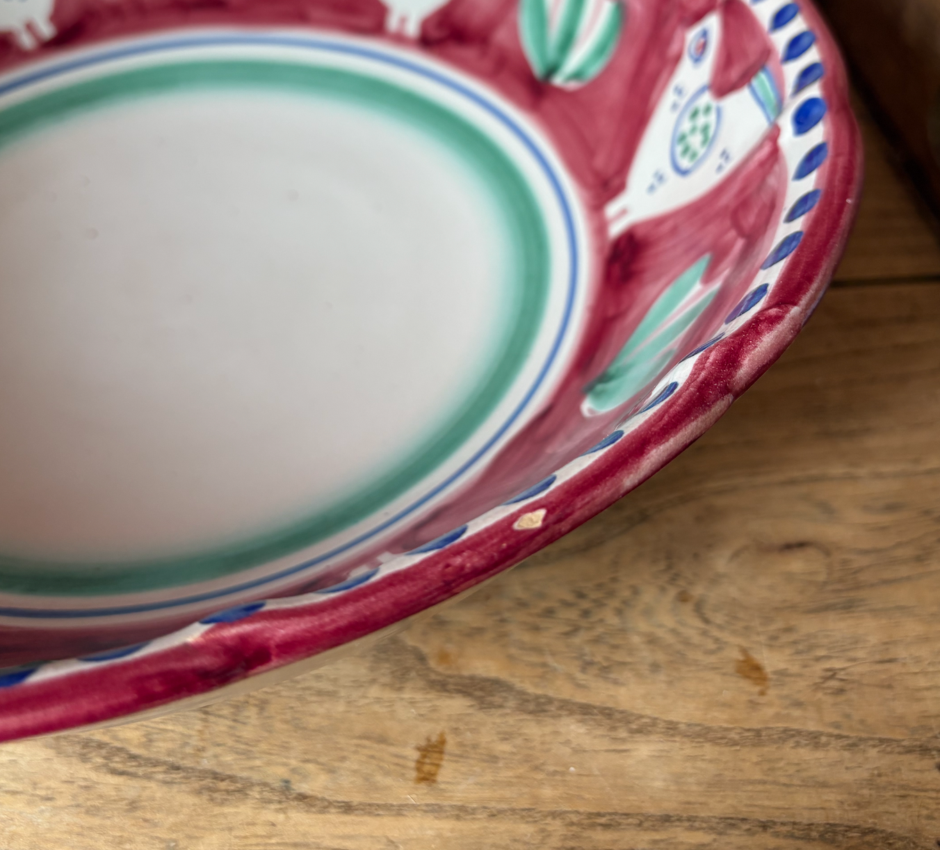 Large Solimene Campagna Chicken Design Serving Bowl