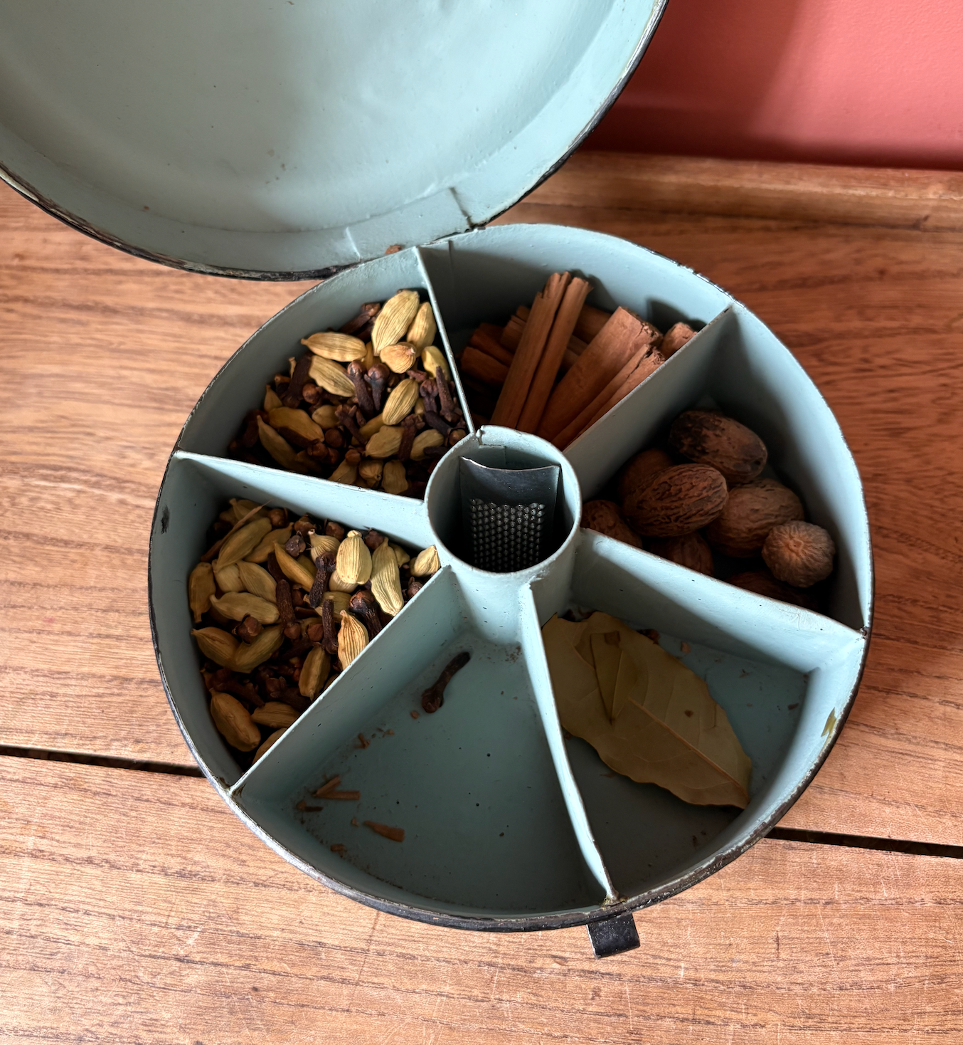 Metal Sectioned Spice Tin
