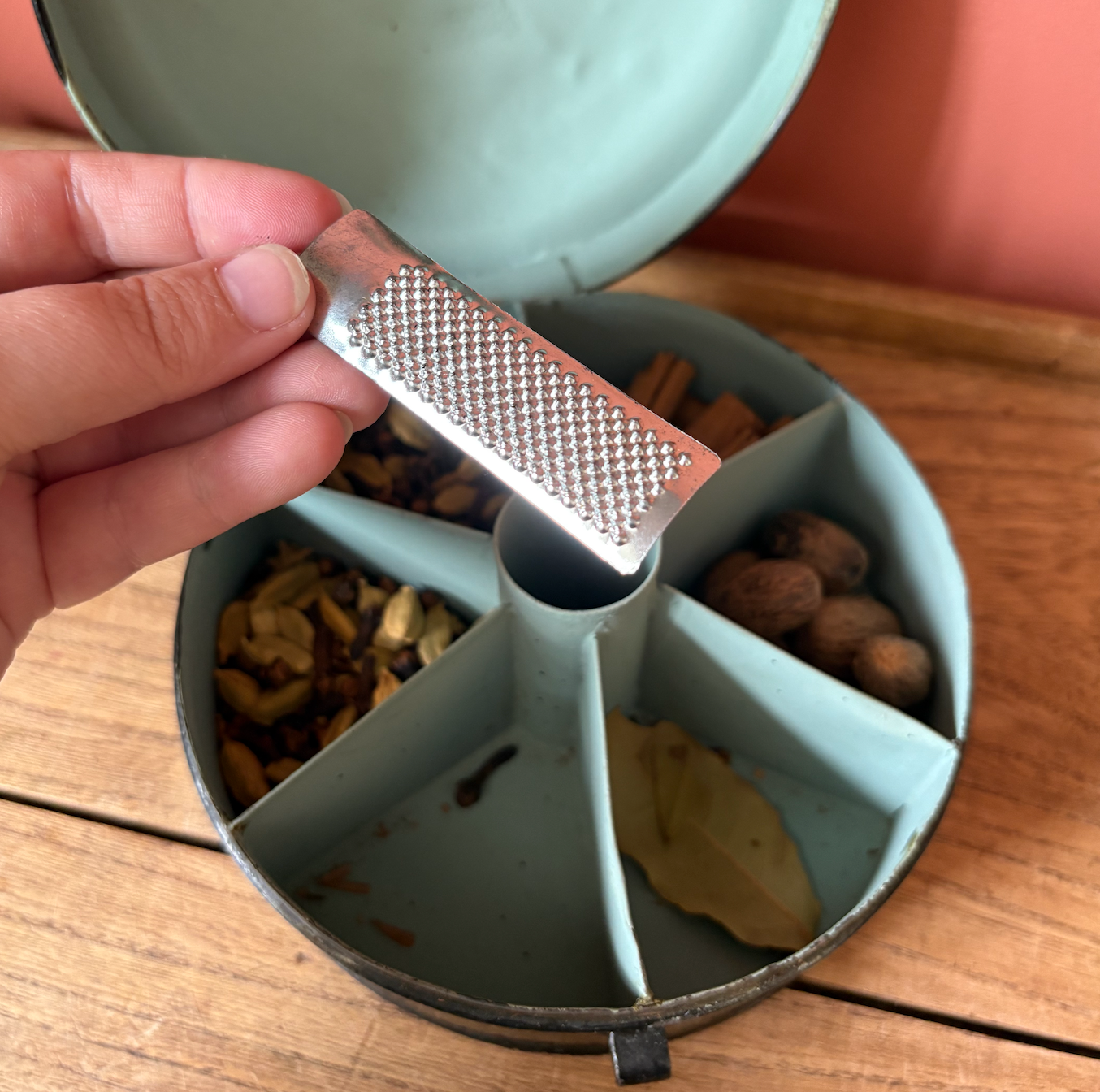 Metal Sectioned Spice Tin