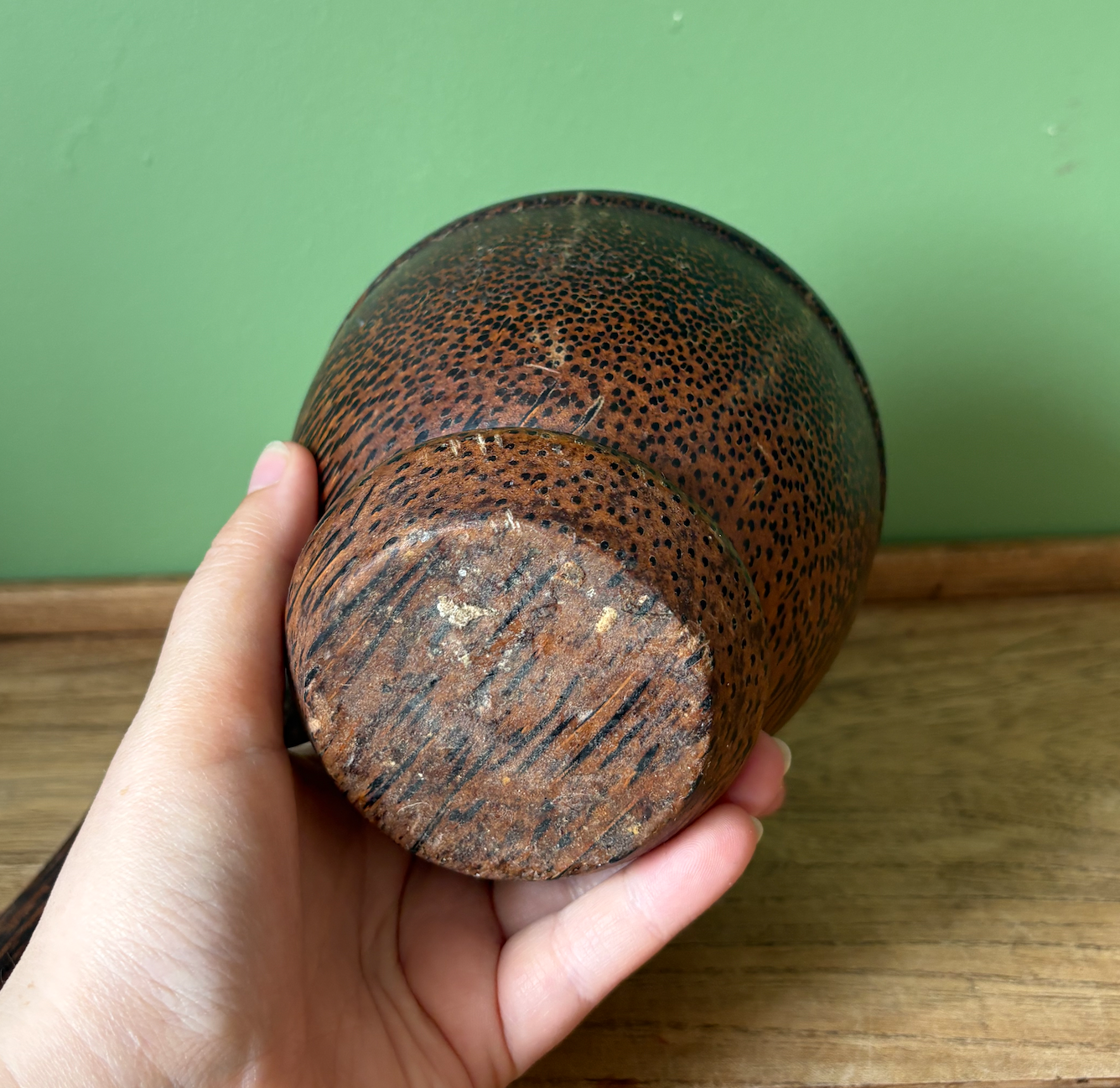 Palm Wood Mortar & Pestle