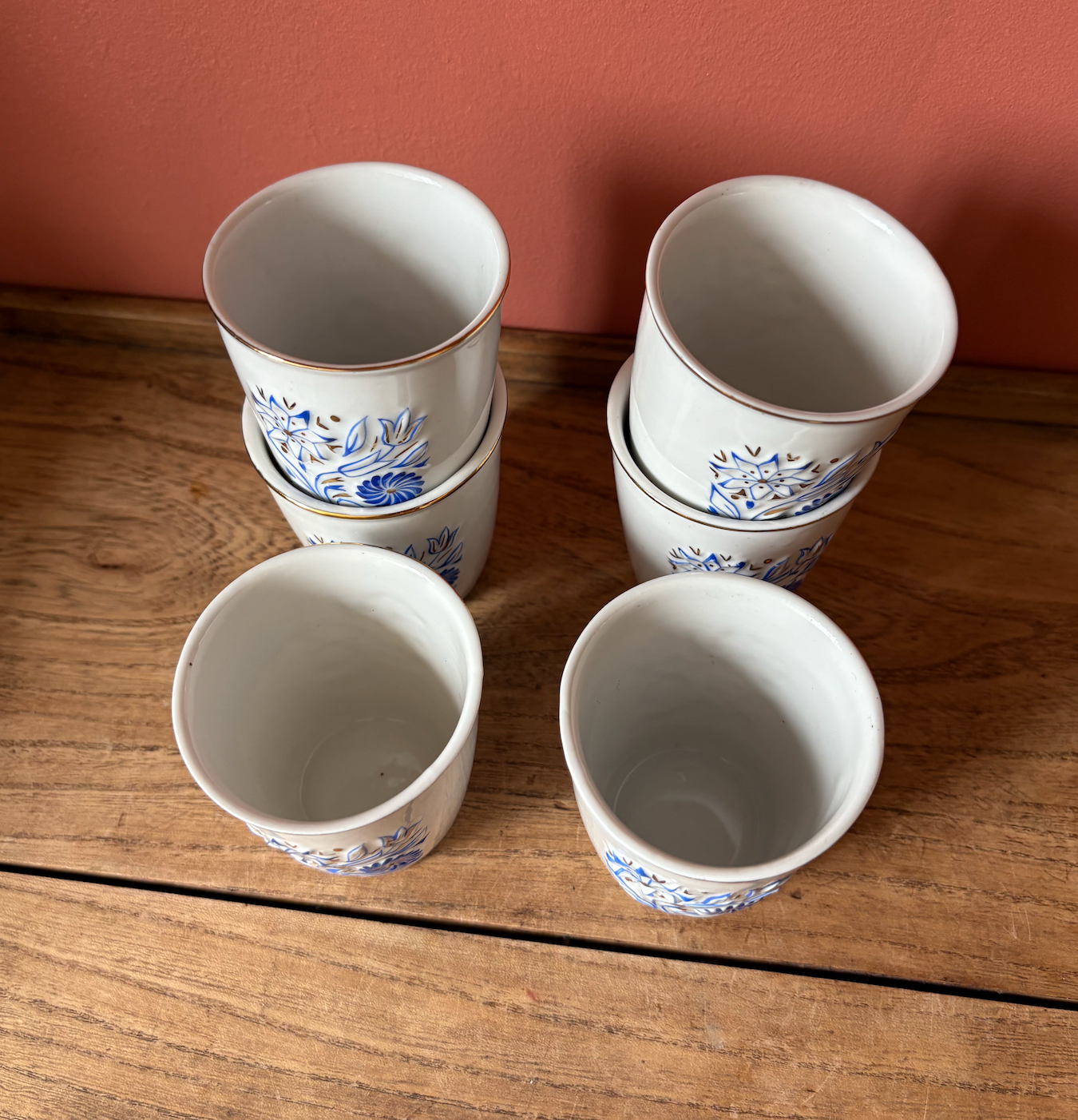 Set of 6 Hungarian Porcelain Tumblers
