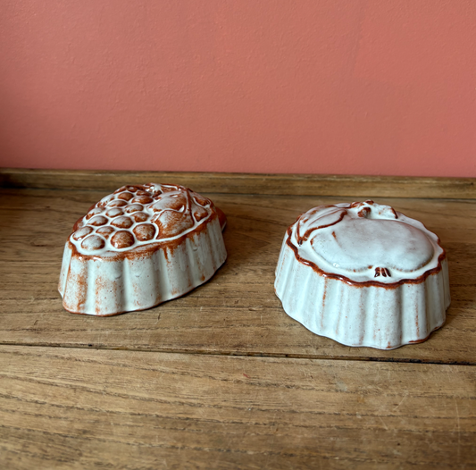 Pair of Fruit Shaped Ceramic Moulds