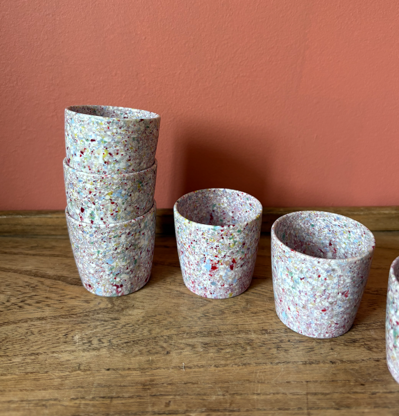 Set of 6 Kleeware Bakelite Mottled Egg Cups
