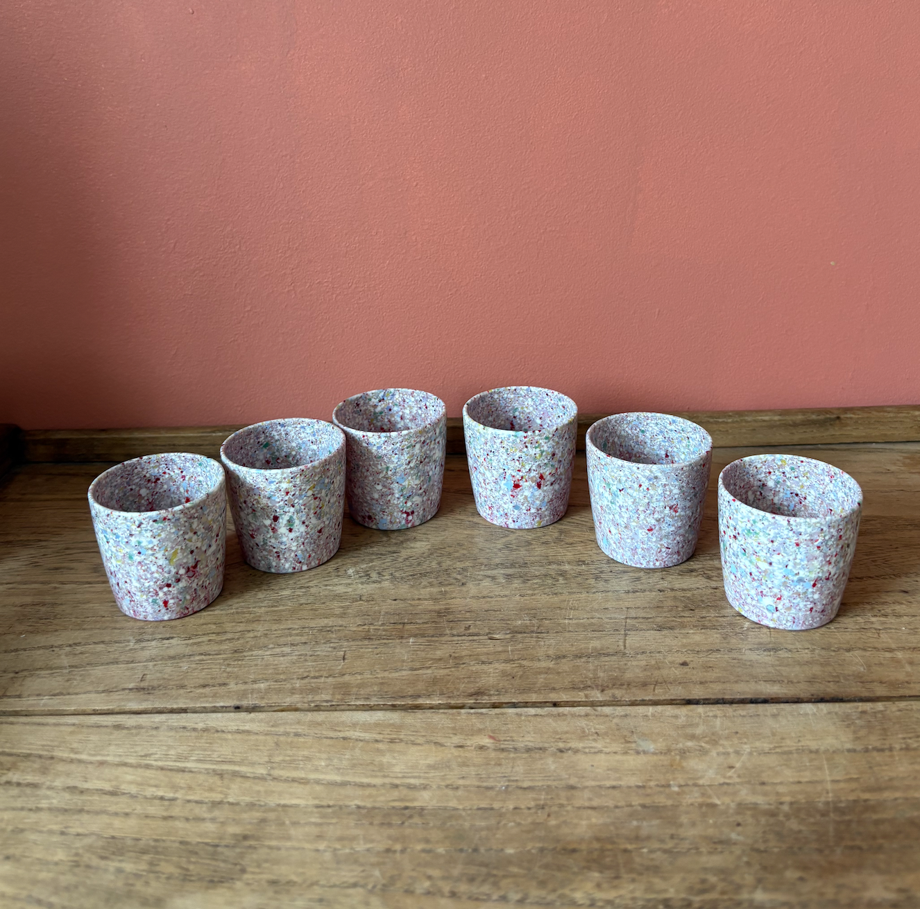 Set of 6 Kleeware Bakelite Mottled Egg Cups
