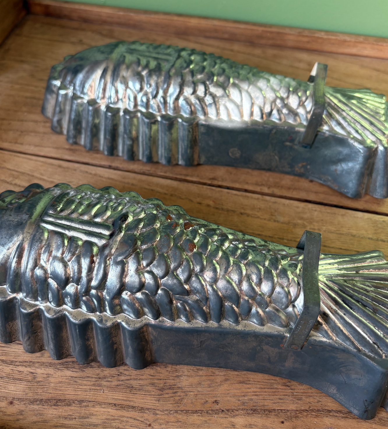 Pair of Metal Fish Shaped Moulds