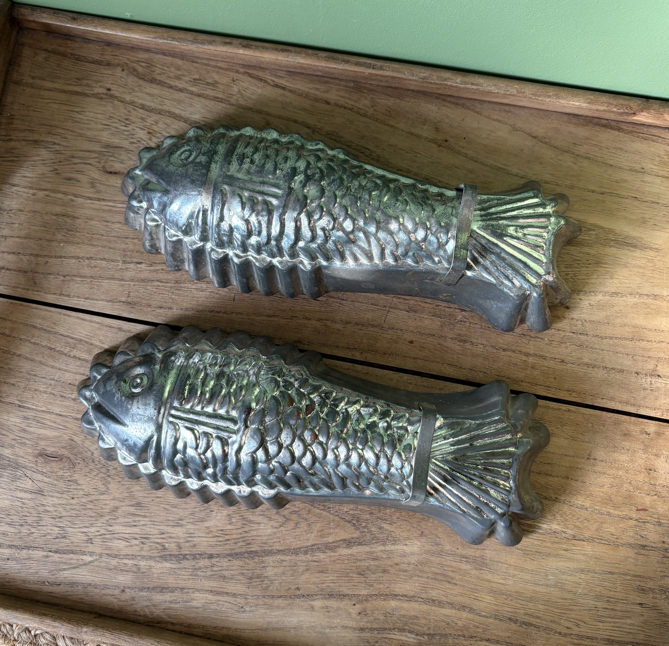 Pair of Metal Fish Shaped Moulds