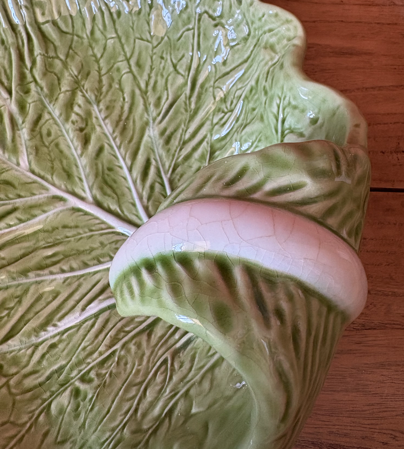 Old Bordallo Pinheiro Serving Cabbage Bowl