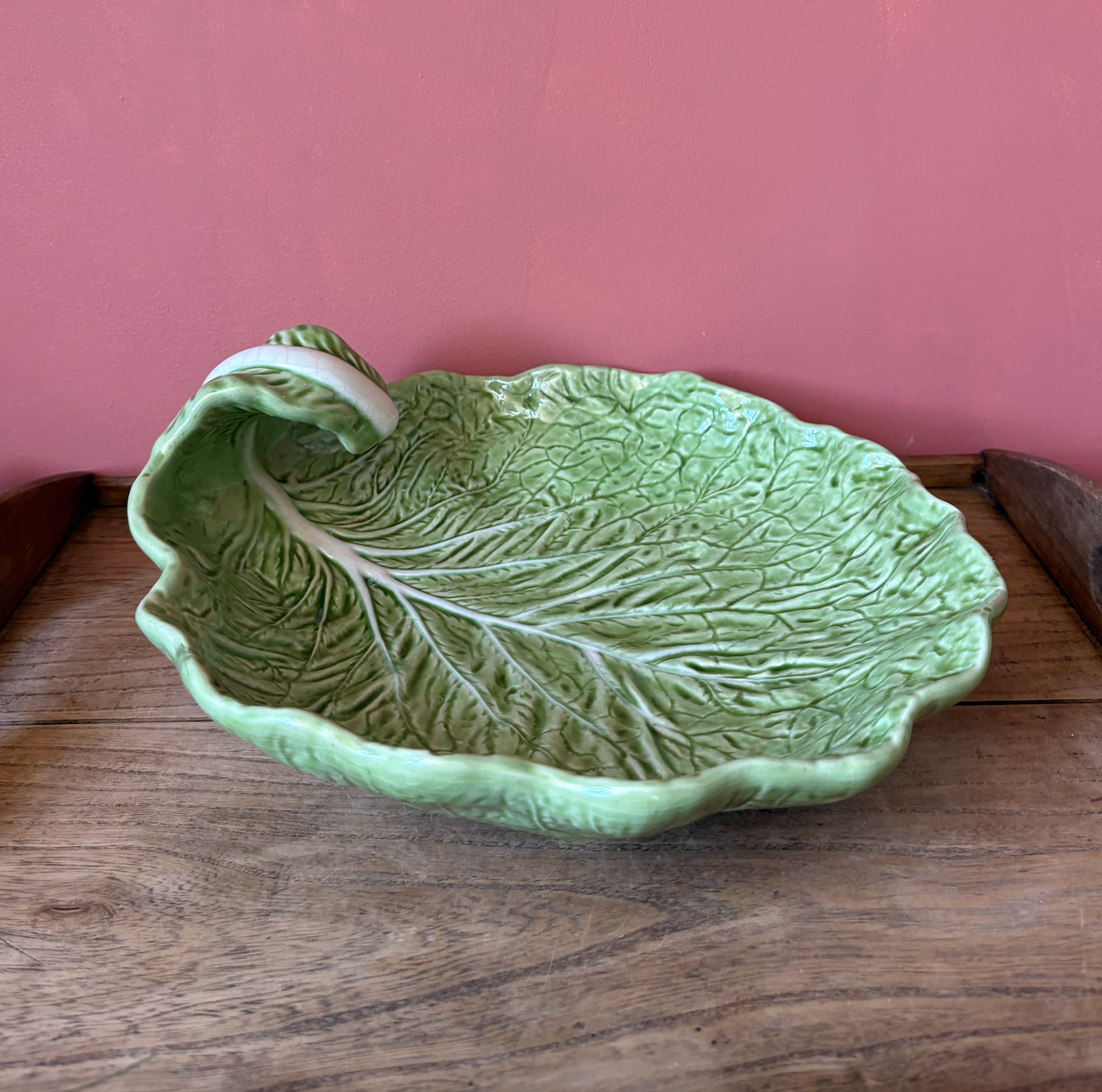 Old Bordallo Pinheiro Serving Cabbage Bowl