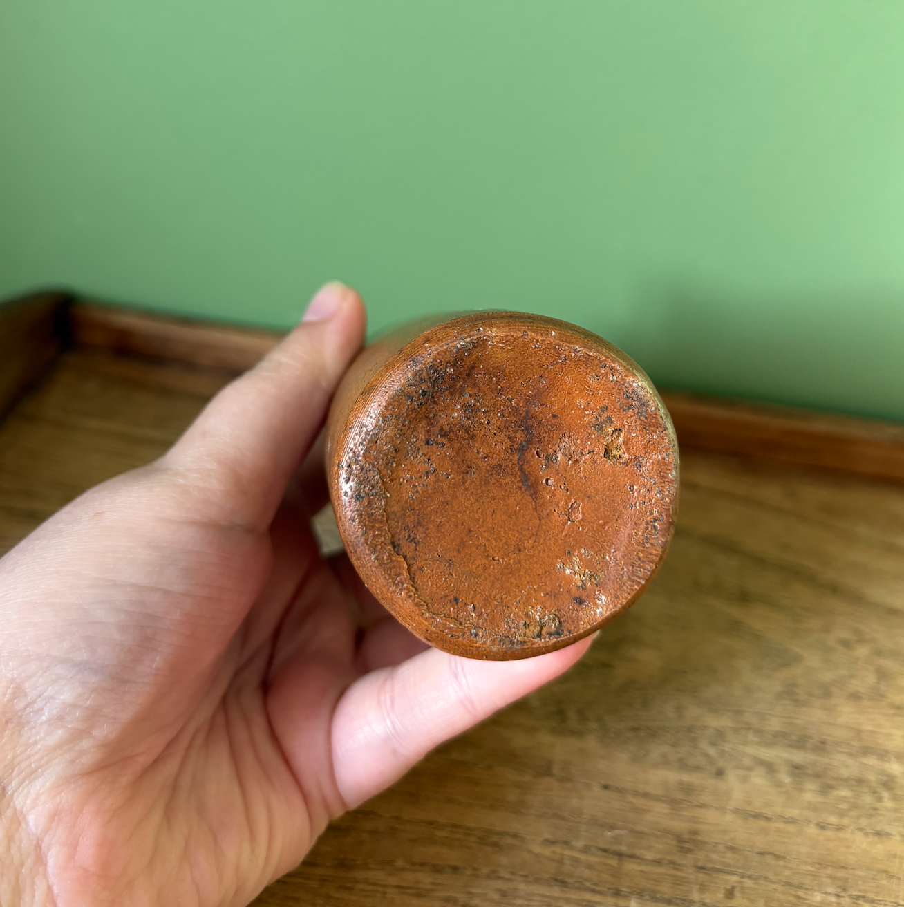Brown Salt Glaze Pot for Matches