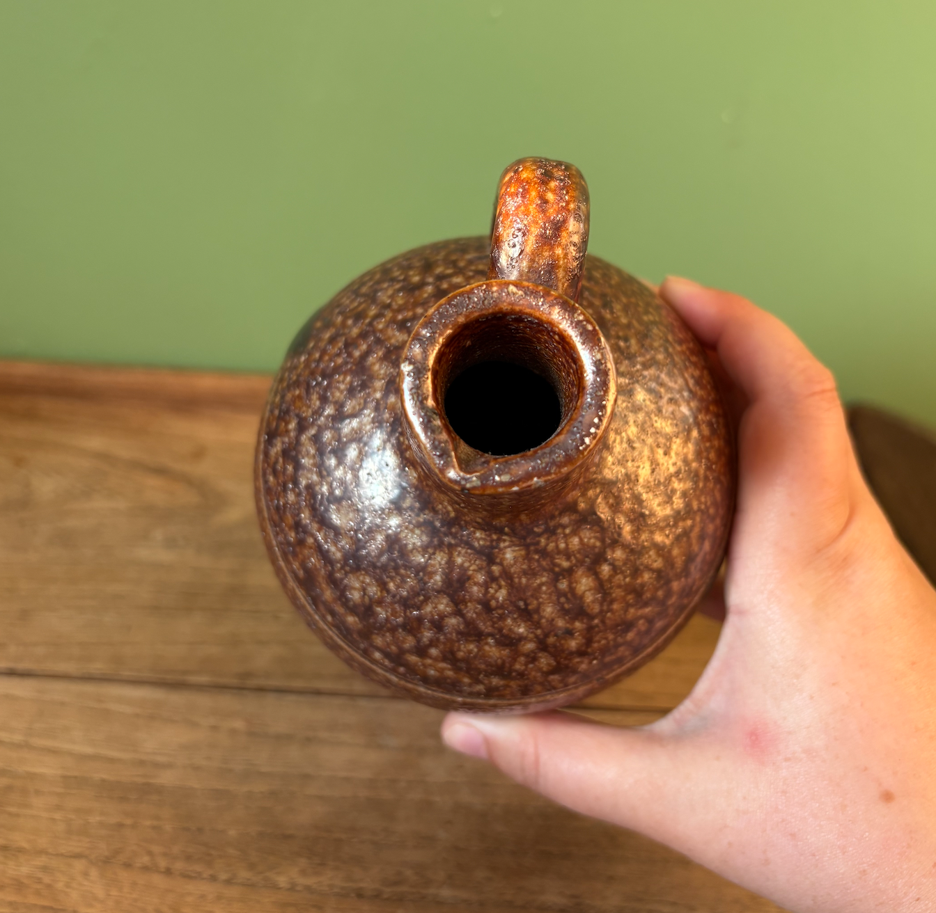 Campos Filhos Portuguese Brown Salt Glaze Bottle
