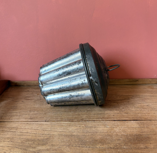 Antique Steamed Pudding Mould with Lid