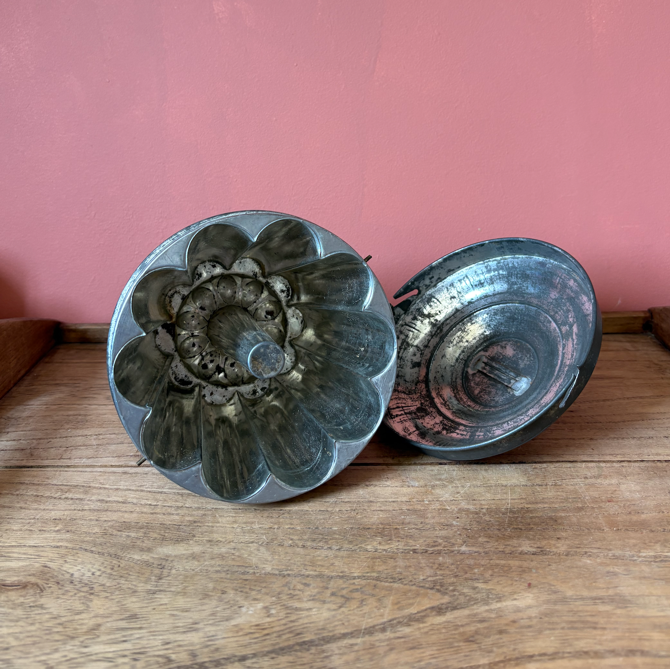 Antique Steamed Pudding Mould with Lid