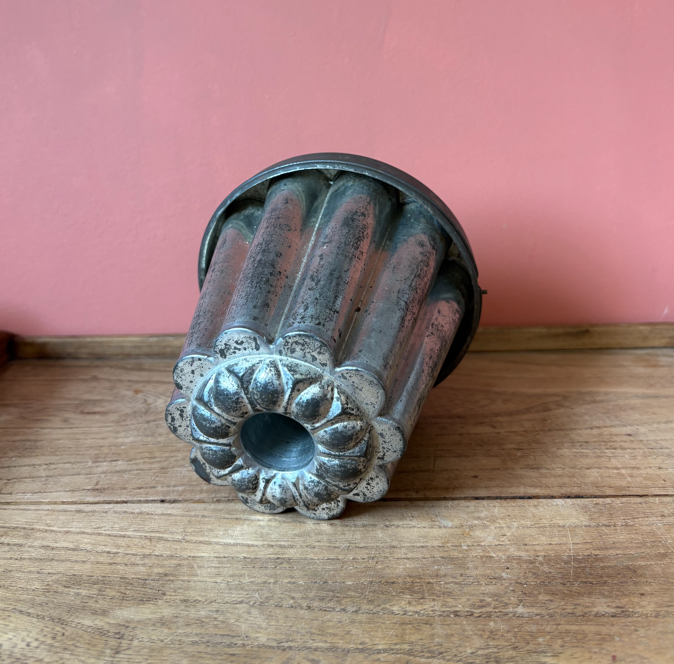 Antique Steamed Pudding Mould with Lid