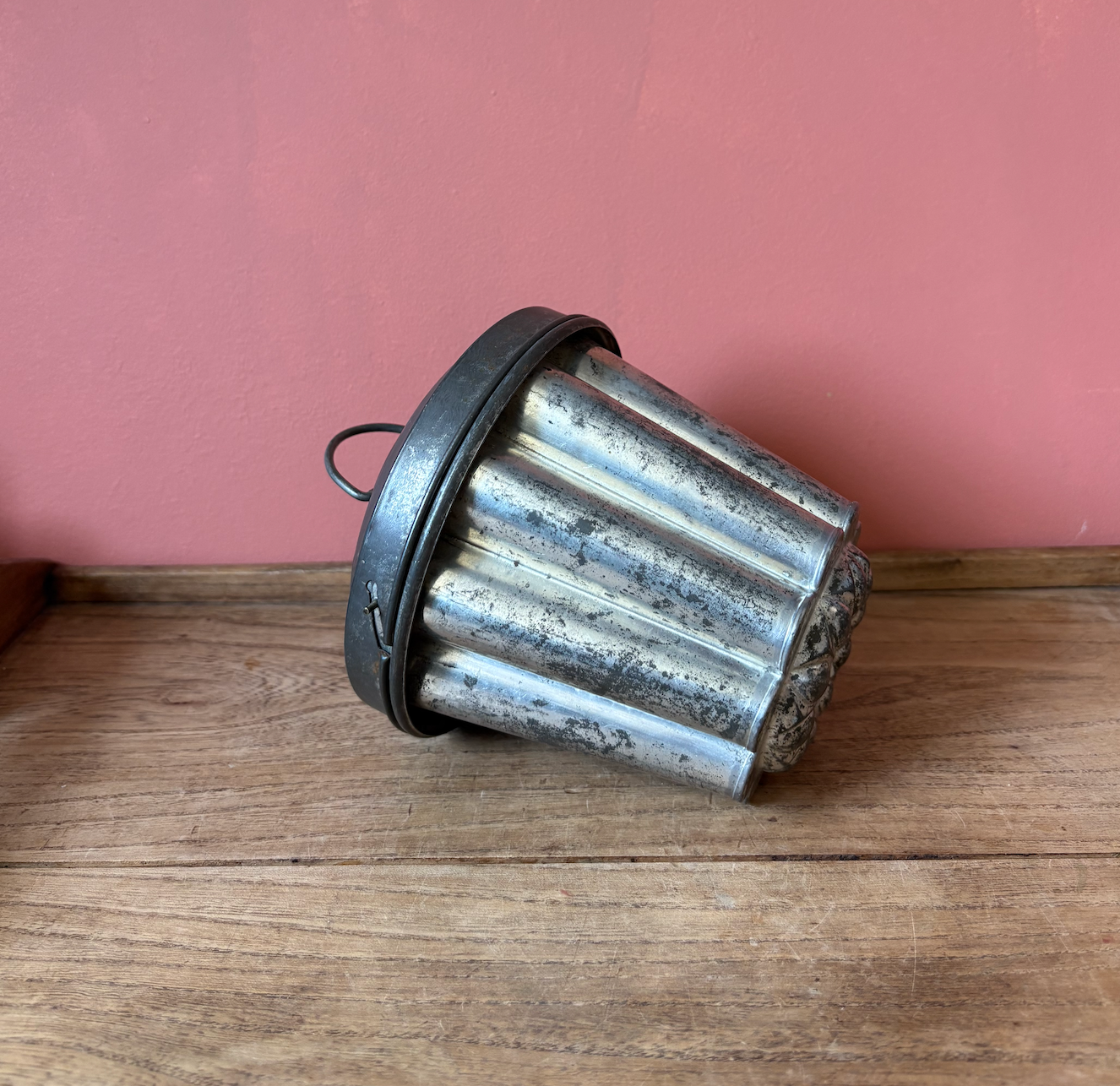 Antique Steamed Pudding Mould with Lid