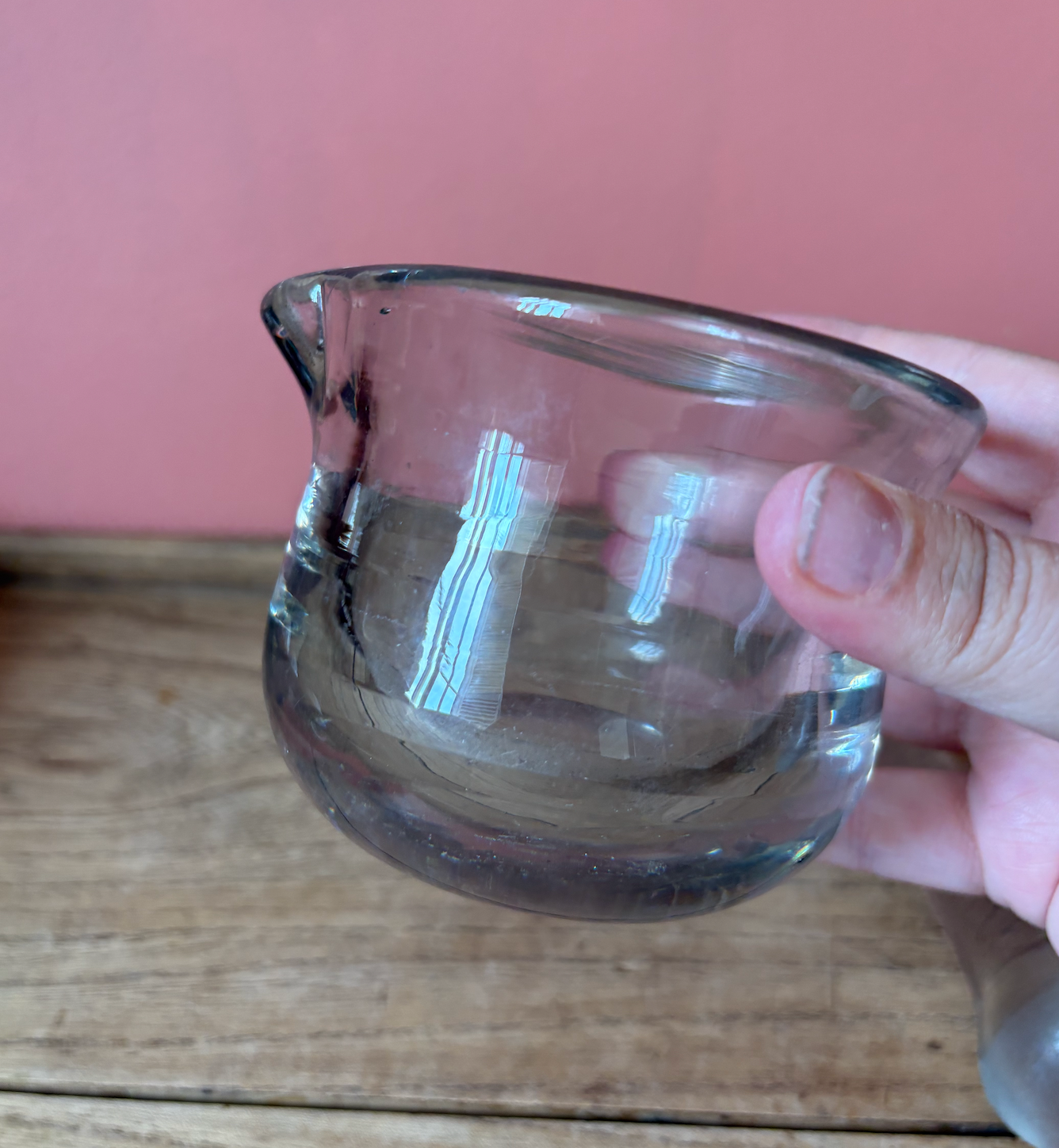 Early Glass Mortar & Pestle