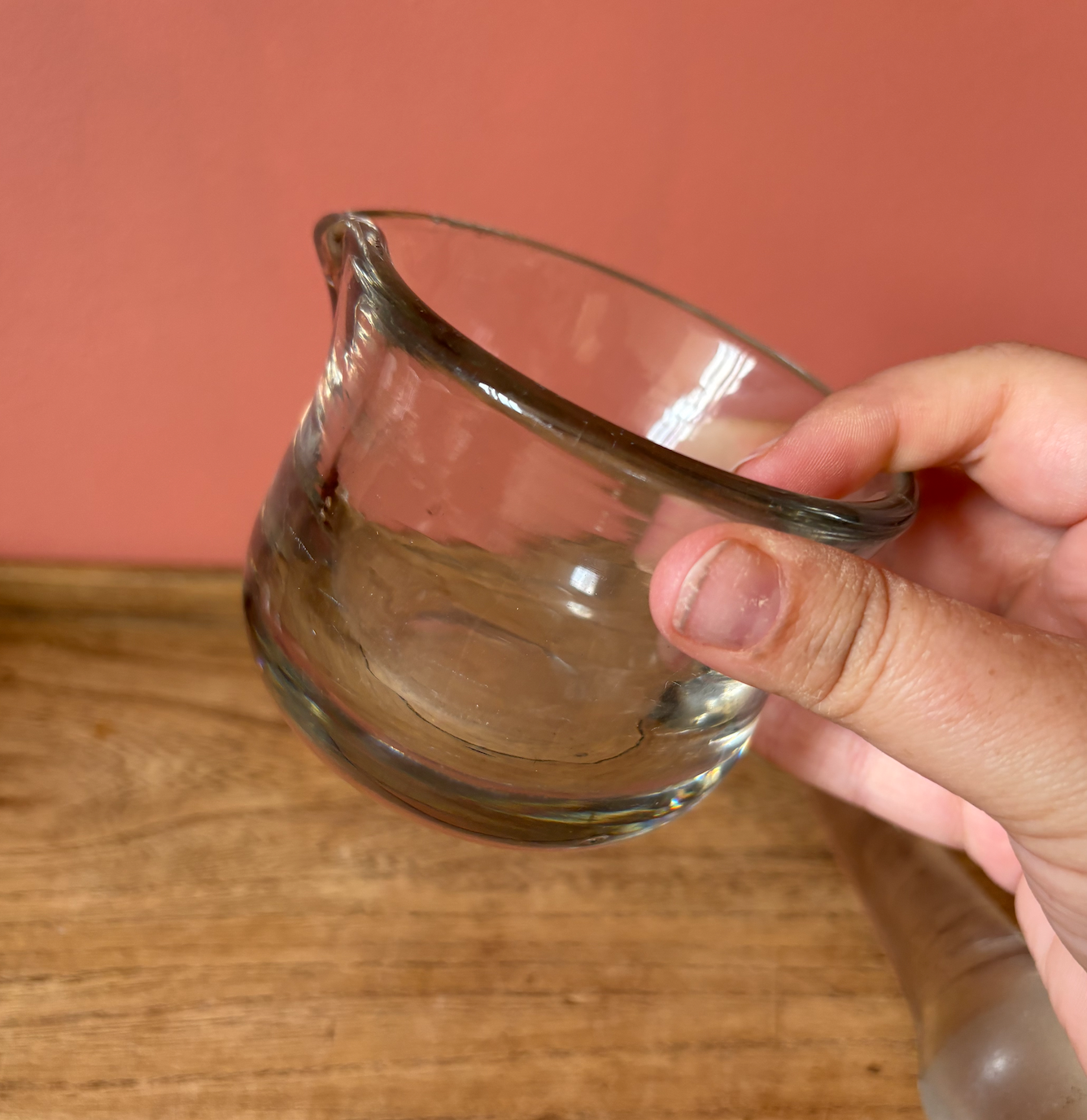 Early Glass Mortar & Pestle