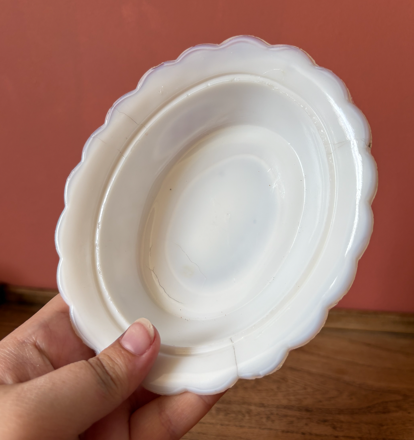 Milk Glass Hen on Nest Bon Bon Dish