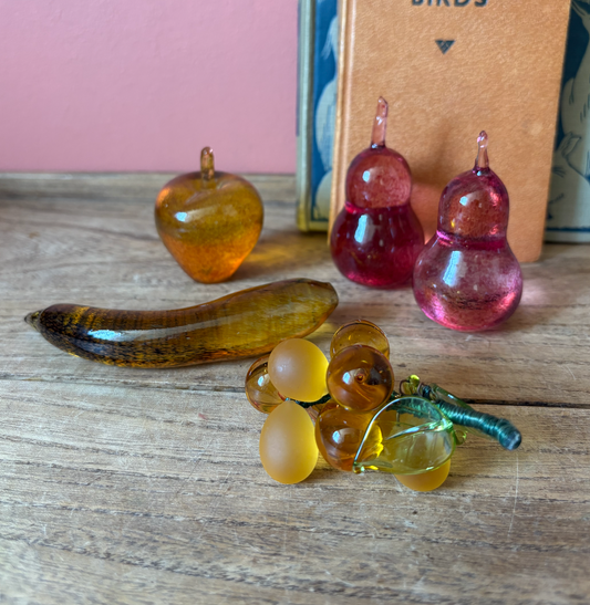 Set of 5 Murano Mini Glass Fruit