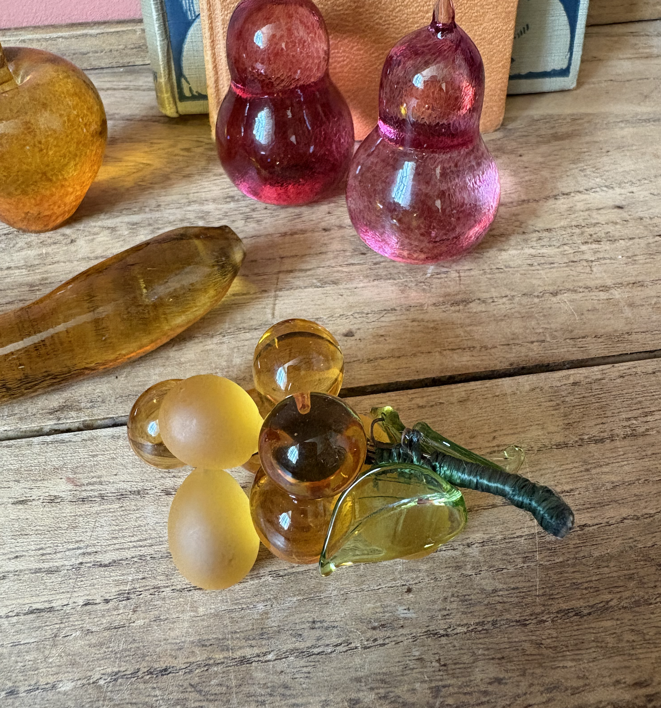 Set of 5 Murano Mini Glass Fruit
