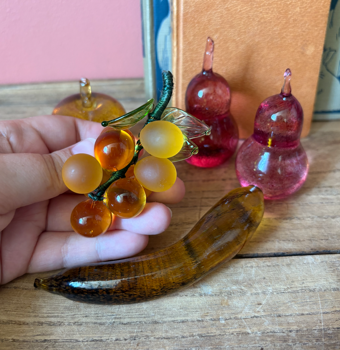Set of 5 Murano Mini Glass Fruit