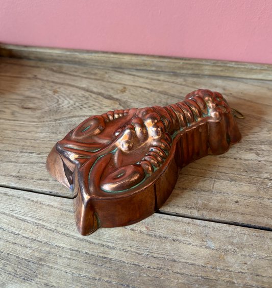 Small Lagus Portuguese Lobster Copper Jelly Mould