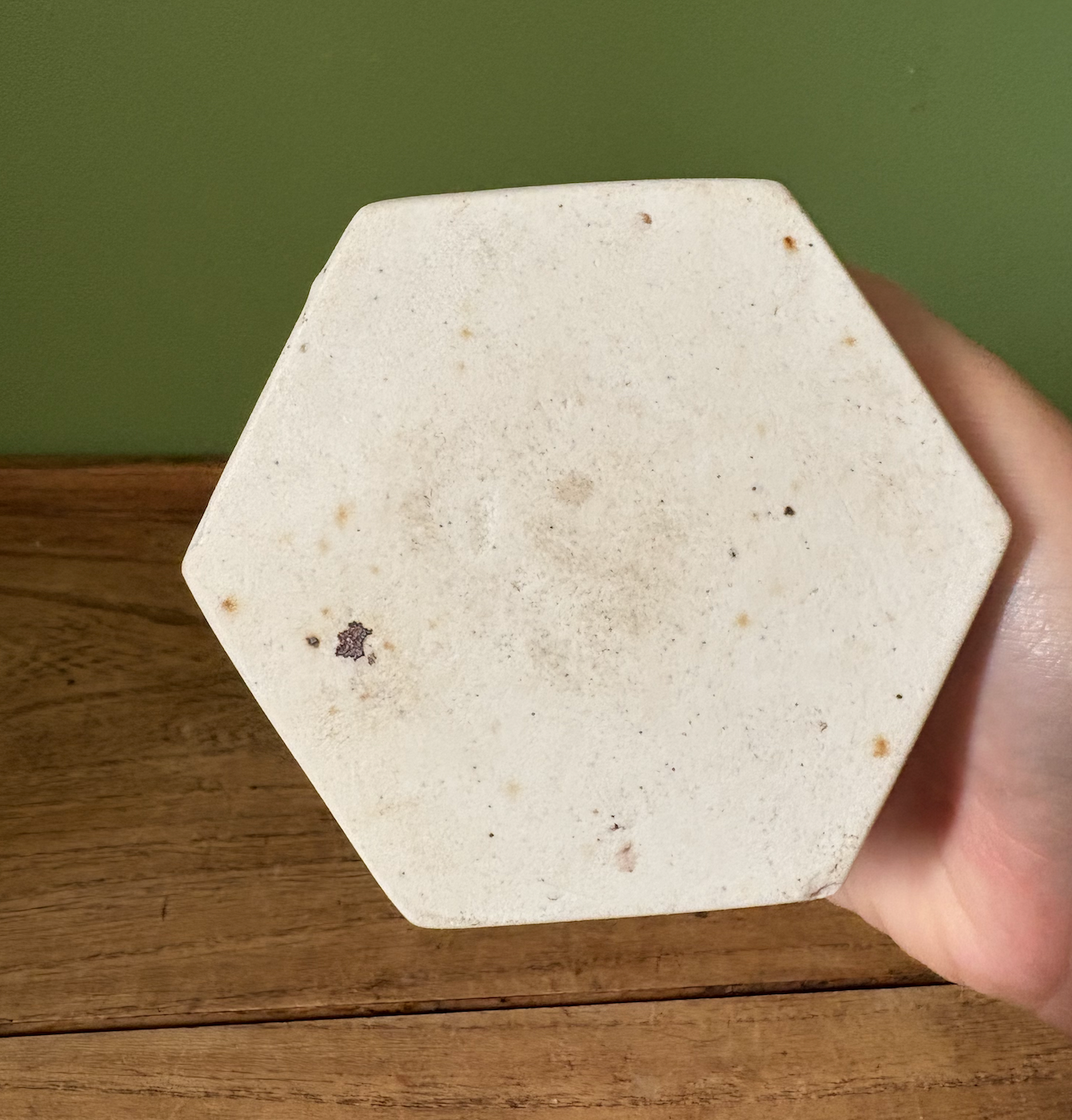 White Stone Hexagon Shaped Match Striker