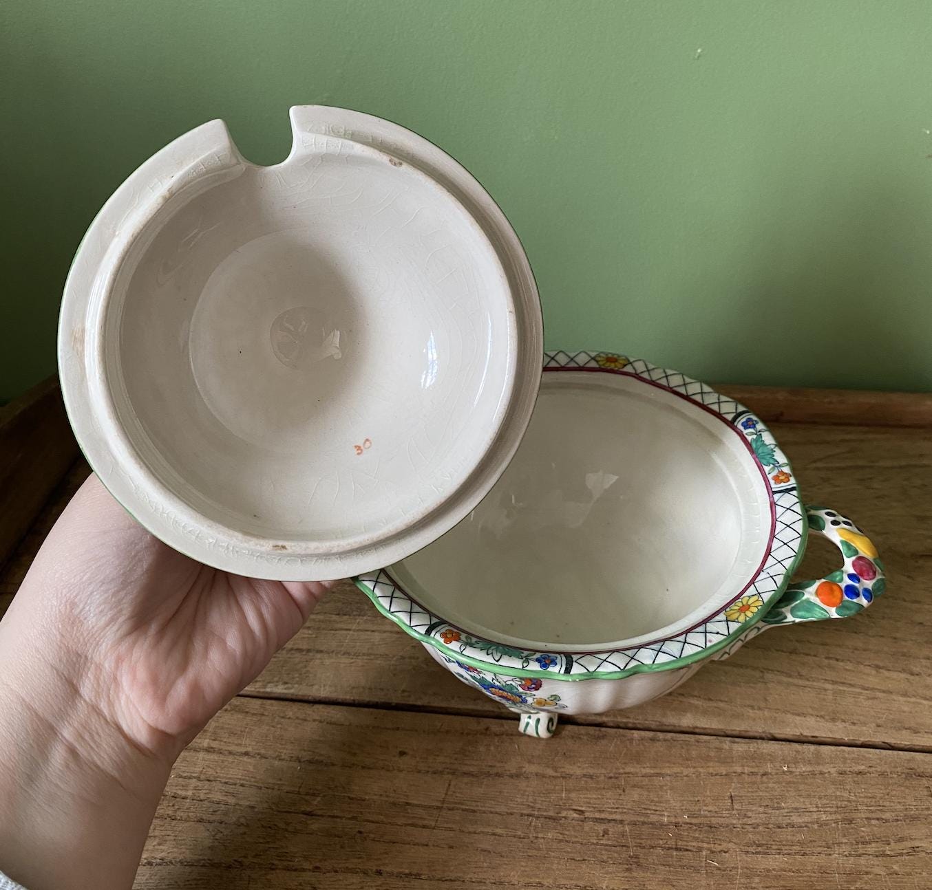 Masons Strathmore Green Lidded Tureen