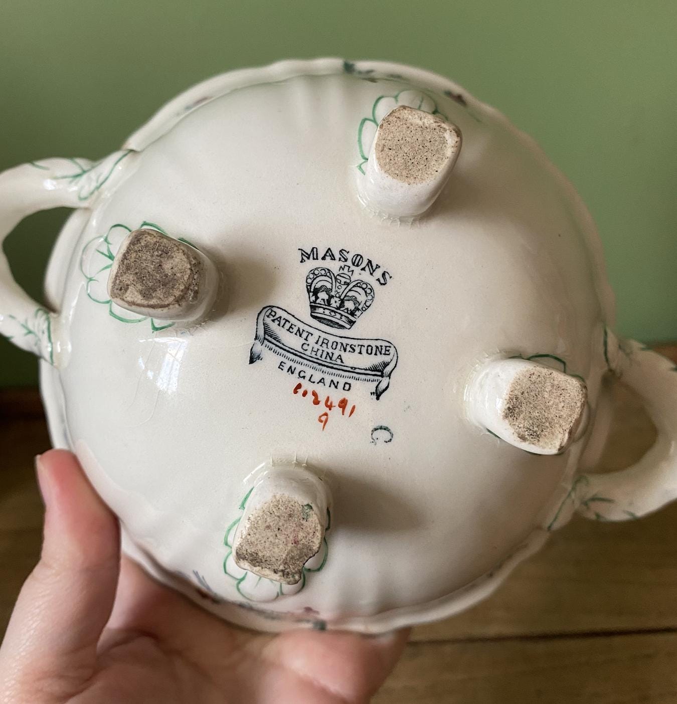 Masons Strathmore Green Lidded Tureen